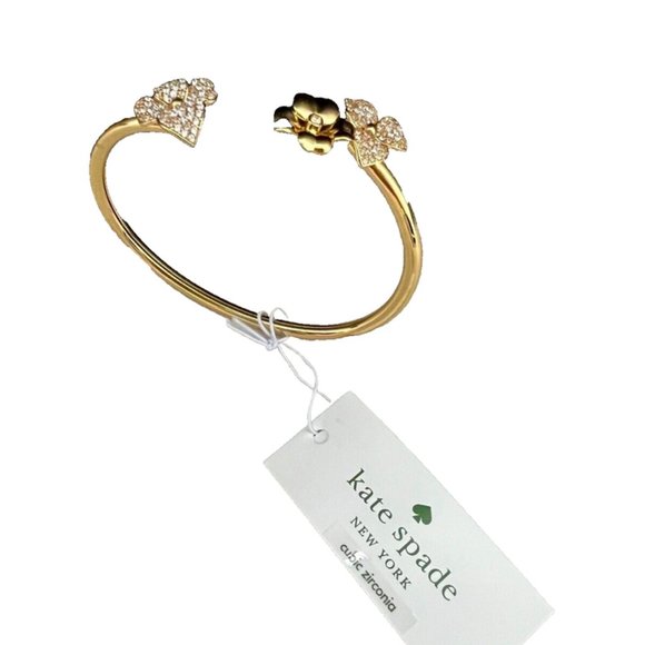 Kate Spade New York Precious Pansy Pave Flex Cuff Bracelet - Picture 3 of 4